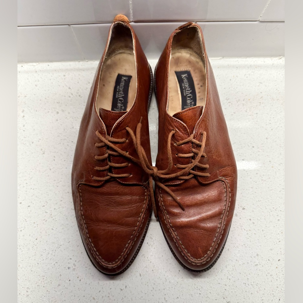 Men’s Vintage Kenneth Cole Brown Leather Oxfords 9.5